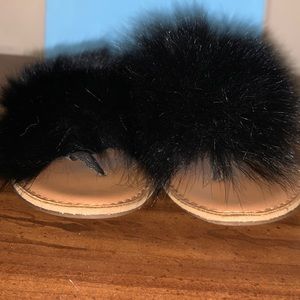 Needed on some cute fluffy sandals?